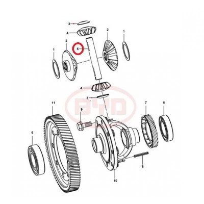 Вал сателітів КПП 5T14 BYD F3/F3R/G3/F3NEW Вал сателітів КПП 5T14 BYD F3/F3R/G3/F3NEW